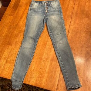 Maurice’s button fly jeans ever flex high rise size 0 short length